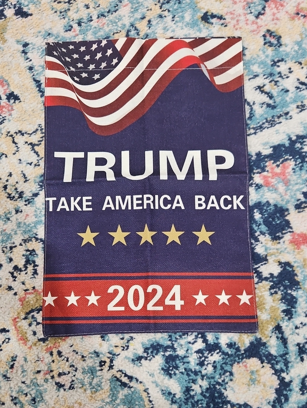 Political Campaign 2024 Party Flag - Blue/Red/White